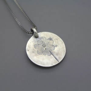 Four Leaf Clover Necklace, Cremation Jewelry, Ash Necklace, Memorial Jewelry, Memorial Necklace, Bereavement Jewelry, Pet Loss Pendant Gift image 3