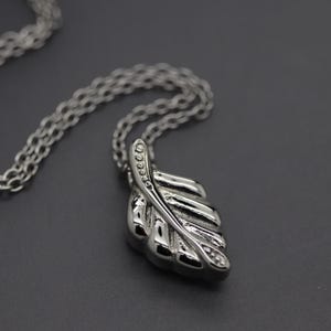 Médaillon funéraire pour cendres, Collier Feuille Argent, Pendentif Feuilles, Souvenir de cendres humaines, Collier funéraire pour cendres, Bijou funéraire pour cendres