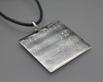 Song Lyric Gifts, Personalized Music Necklace, Music Sheet, Music Sheet Jewelry, Music Note, Music Jewelry, Gift For Music Teacher