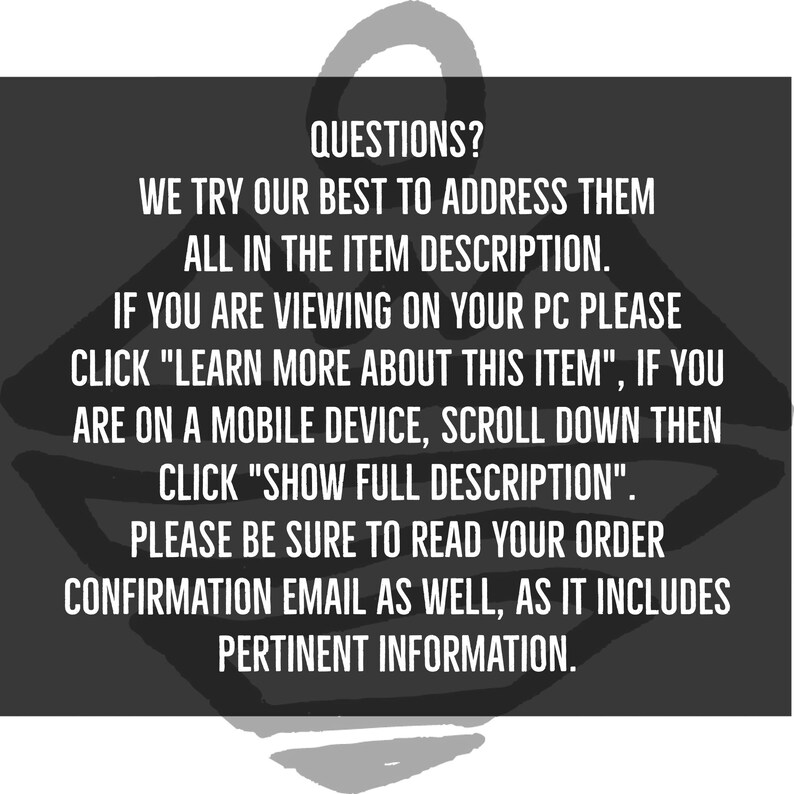 a series of questions and instructions related to an item description, with a focus on addressing concerns and providing information. The text is written in a clear and straightforward manner, without any redundancy or vague wording.