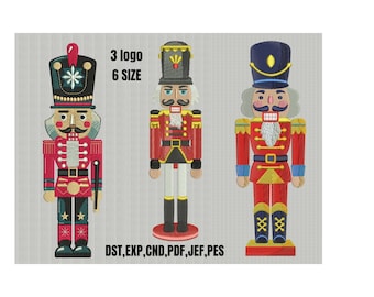 Nutcracker Soldiers Embroidery Designs | Christmas Machine Embroidery (Instant Download)
