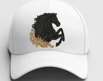 Pferd Stickdatei, aufziehender Hengst, Maschinenstickerei, Reiter Muster, schwarzer mustang, Maschinenstickerei, Sofort Download