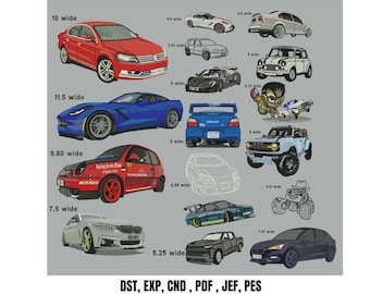 Car Embroidery,Automotive Embroidery,Car & Vehicle Embroidery Designs,Car Embroidery File,Ultimate Car Lover Embroidery,Sports Car Logo