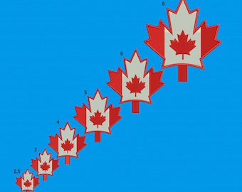Canadian Maple Leaf Flag Embroidery Design, Multi-Size (Digital Download)