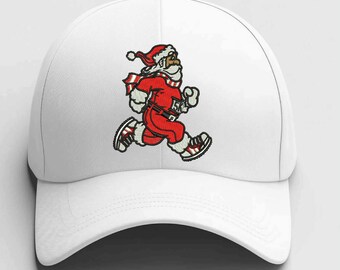 Running Santa Embroidery Design, Christmas 5K Runner (Digital Download)