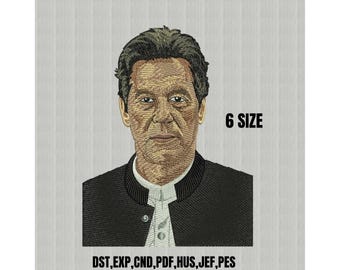 Embroidery Design,PM Imran Khan,Instant Download,Politician Digital File,Leader,Cricket Legend