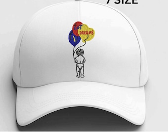 Got Dreams Embroidery Design, Baby with Balloons Digital File, Heart Balloon, Machine Embroidery Design for Kids Apparel, Instant Download