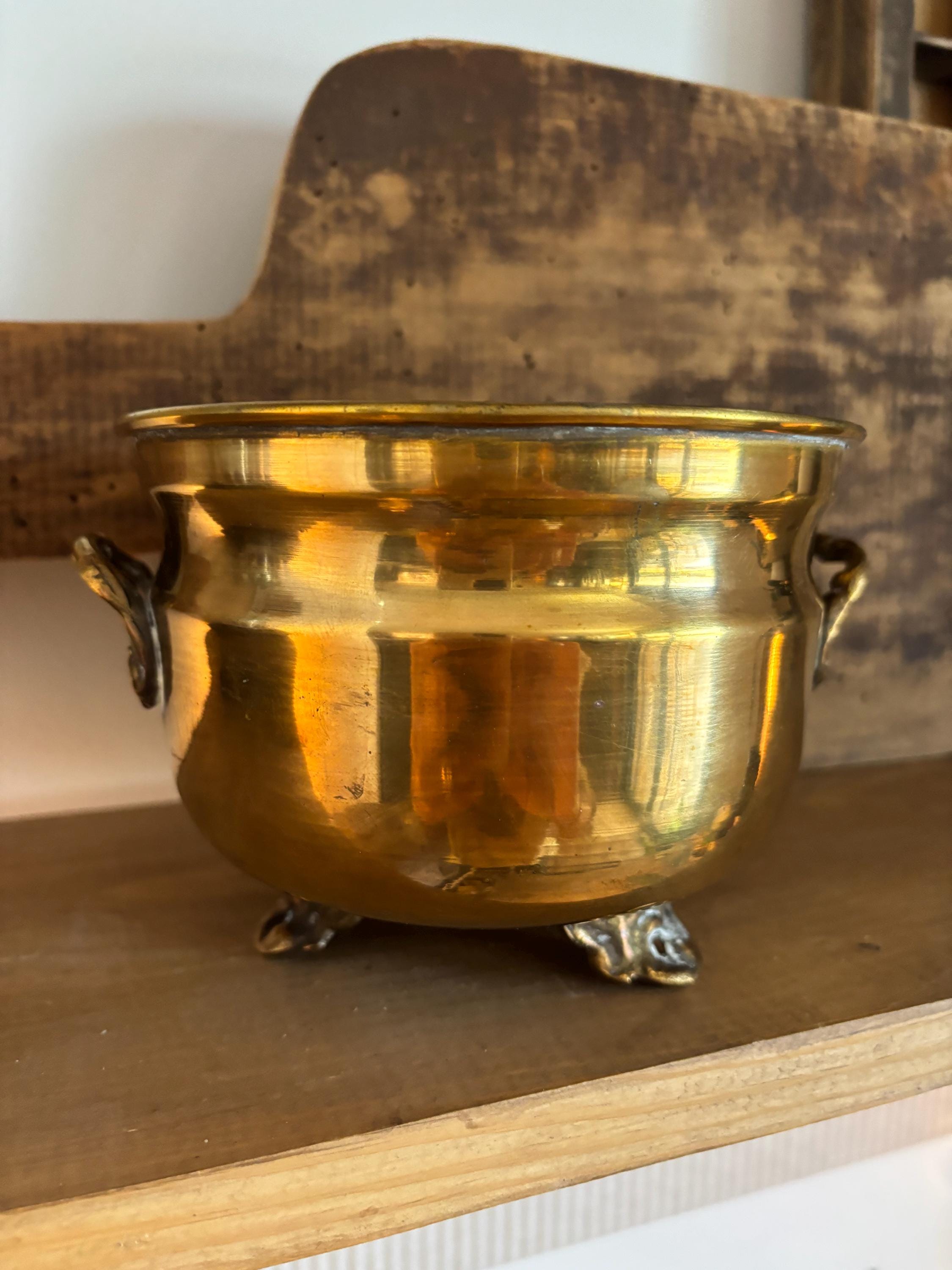 Vintage Brass Planter - Etsy