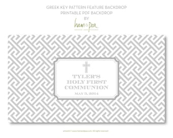 Greek Key Pattern feature backdrop - digital file PDF only