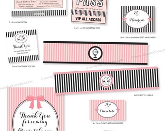 So French So Chic (the complete package) PDF Party Printables