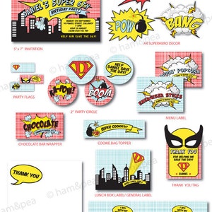 Superhero Printables the Complete Collection - Etsy