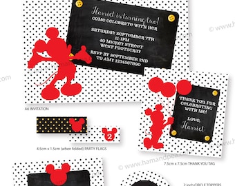 Mickey Mouse Inspired Basic Package DIY Printable
