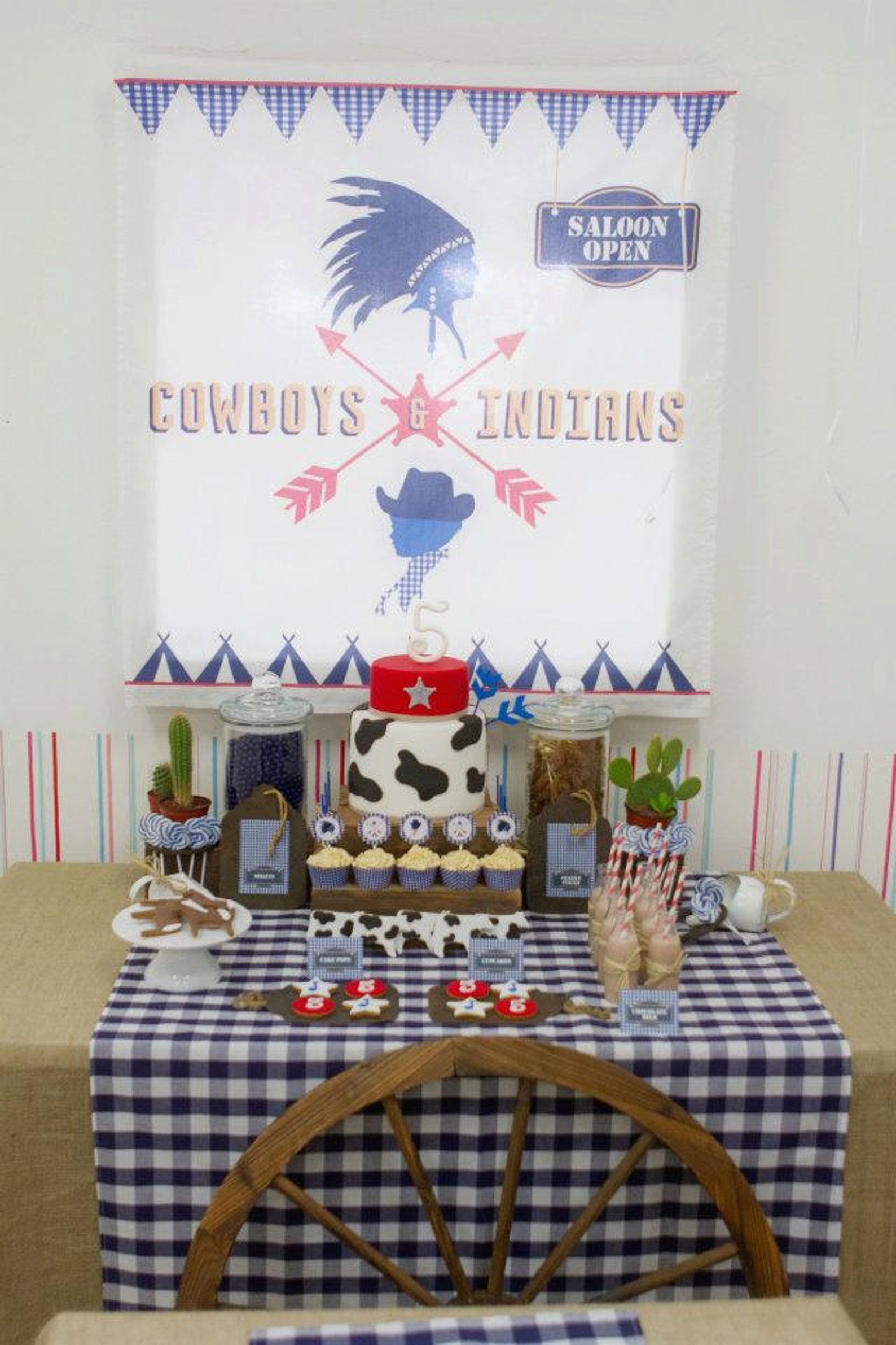 Cowboys and Indians Printables Invitation Set - Etsy