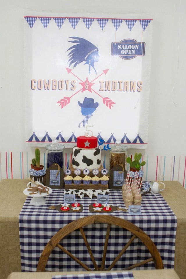 Cowboys and Indians Printables Invitation Set - Etsy