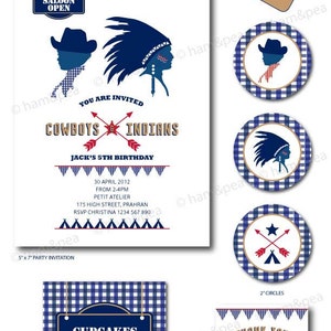 Cowboys and Indians Printables - Etsy