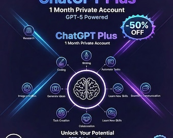 ChatGPT plus - GPT-5.2 - 1 Month Account - 100% Private | Full Access & Support
