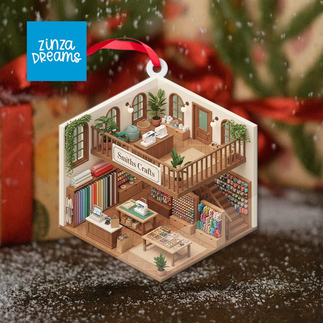 PERSONALIZABLE Craft Store Christmas Ornament, CUSTOMIZABLE Miniature ...
