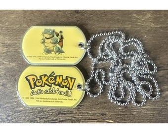1999 Blastoise Pokemon Dog Tag-ketting Officiële snelle en veilige verzending van Nintendo