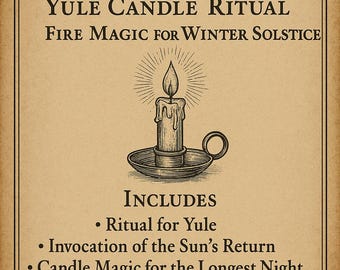 Vigil of the Longest Night Yule Candle Ritual Fire Magic for Winter Solstice Pagan Witchcraft