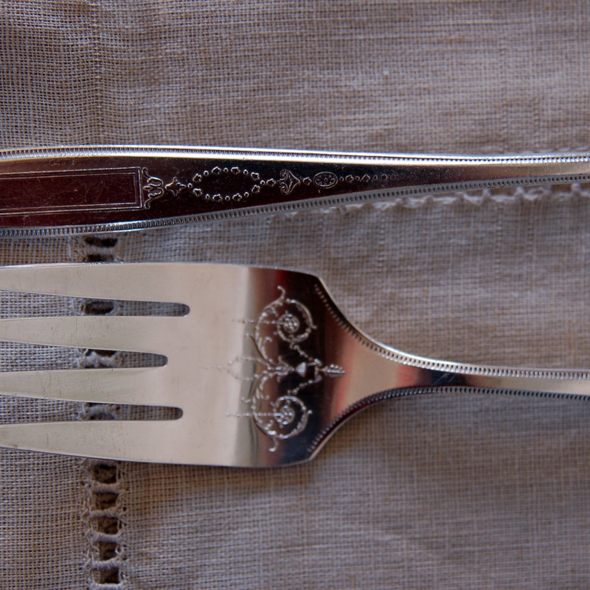 Vintage Oneida "grosvenor" Serving Pieces: Cold Meat Fork and Serving Spoon, 1921 - Etsy