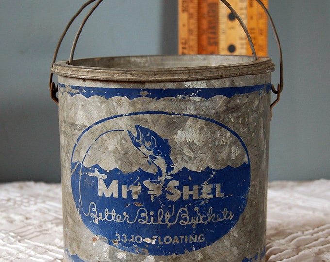 Vintage Mitshel Floating Minnow Bucket better Bilt Buckets 3310 Etsy