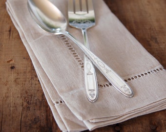 Vintage Oneida "Grosvenor" Serving Pieces: Cold Meat Fork and Serving Spoon, 1921