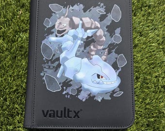 NEW Vault X - Custom Onix & Steelix 4 Pocket Card Binder - Black