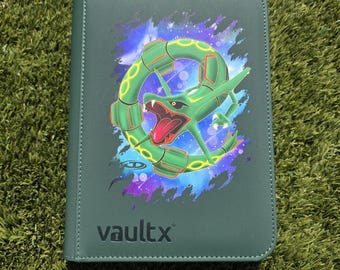 NEW Vault X - Custom Galaxy Rayquaza 4 Pocket Card Binder - Green