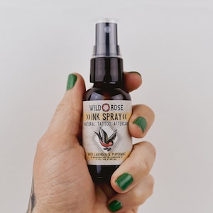 INK SPRAY Vegan Tattoo Aftercare with Lavender and Peppermint 1oz // 30ml image 3