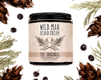 Wild Man Beard Cream - THE ORIGINAL with Cedar and Lime -  113g // 4oz