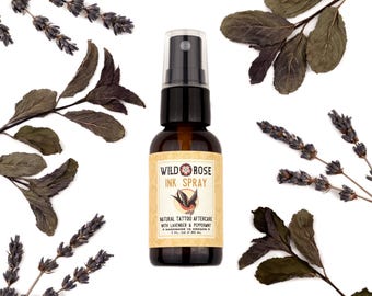 SPRAY DE TINTA VEGANO PARA EL CUIDADO POSTVENTA DE TATUAJES - CON LAVANDA Y MENTA - 1 oz // 30 ml