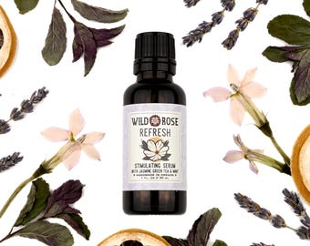 REFRESH Stimulating Facial Serum with Jasmine & Peppermint - 30ml // 1oz