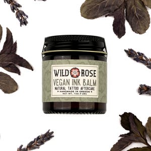 VEGAN INK BALM Natural Tattoo Aftercare - with Lavender and Peppermint - 1oz // 28g