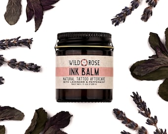 INK BALM Natural Tattoo Aftercare - with Lavender and Peppermint  1oz // 28g