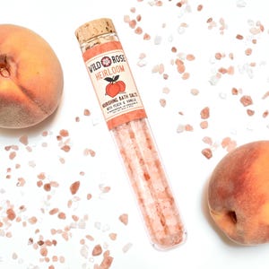 HEIRLOOM Nourishing Bath Salts - with Pink Himalayan Salt and Peach - 2oz // 57g Tube