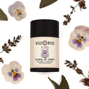 Champú seco botánico FLORA - con violeta y salvia esclarea - 14 g