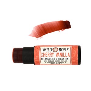 CHERRY VANILLA Botanical Lip & Cheek Tint Tube - .33oz Organic Lipstick stocking stuffer