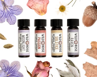 Echantillon de parfum, parfum botanique, huile naturelle biologique, coffret cadeau pour bas de Noël