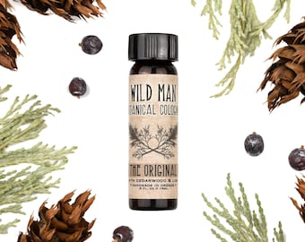 Wild Man Natural Cologne with Cedar & Lime, Unisex Perfume (15ml)