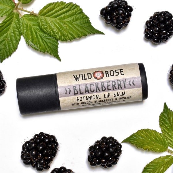 BLACKBERRY Natural Lip Balm with Oregon Blackberry .33 oz stocking stuffer