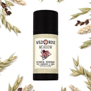 MEADOW Botanical Deodorant - with Lemongrass and Palmarosa - Aluminum-Free Biodegradable Tube - 2.4 oz // 68g