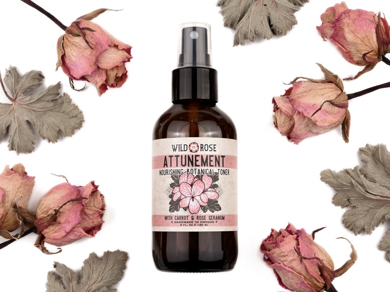 ATTUNEMENT Nourishing Facial Toner with Carrot & Rose Geranium 120ml // 4oz image 1