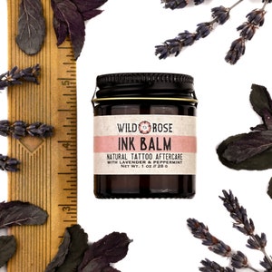 INK BALM Natural Tattoo Aftercare with Lavender and Peppermint 1oz // 28g image 2