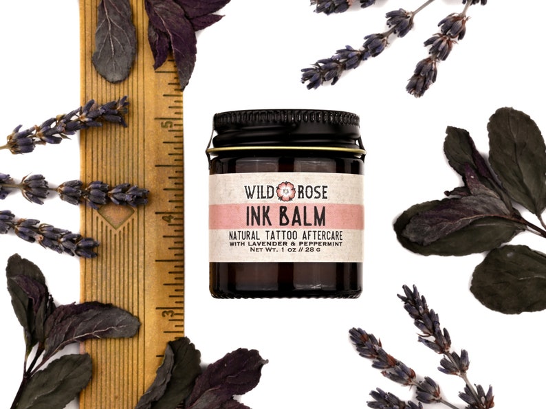 INK BALM Natural Tattoo Aftercare with Lavender and Peppermint 1oz // 28g image 2