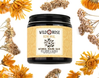 RENEWAL Healing Salve - with Calendula and Yarrow - 4oz // 113g Jar