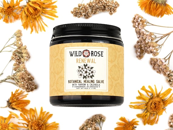 RENEWAL Healing Salve - with Calendula and Yarrow - 4oz // 113g Jar