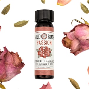 PASSION Botanical Fragrance Perfume - with Rose and Cardamom - .5oz // 15ml