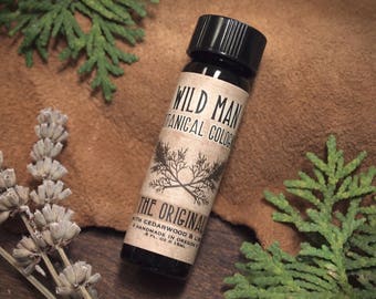 Natural Cologne Oil WILD MAN Unisex Essential Oil Perfume with Cedar and Lime 15ml // .5oz For Him