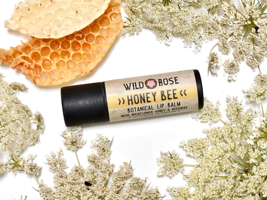 HONEY BEE Natural Lip Balm With Wildflower Honey and Violet Etsy