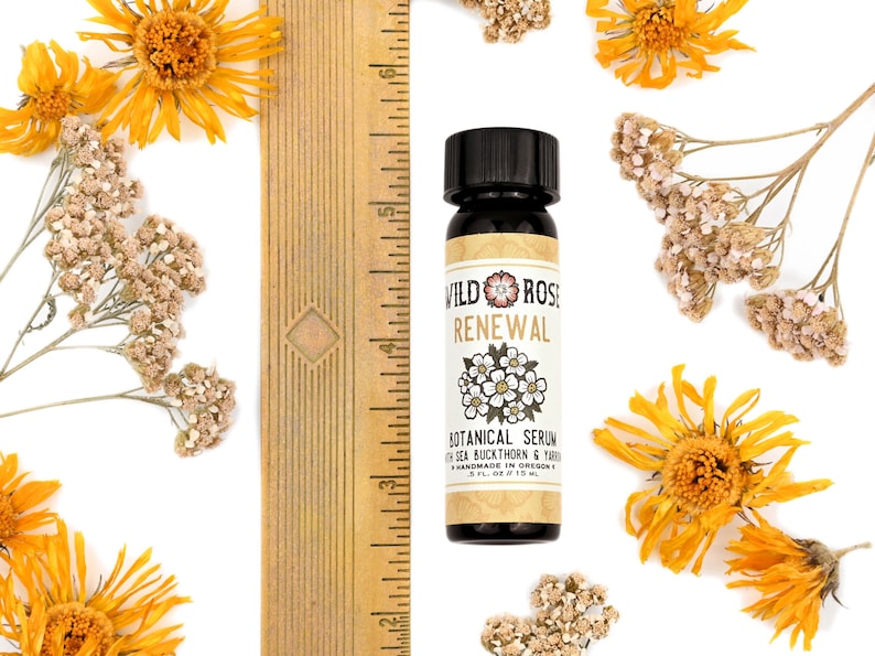 Renewal - Botanical Facial Serum with Sea Buckthorn & Yarrow - 15ml // .5oz image 3